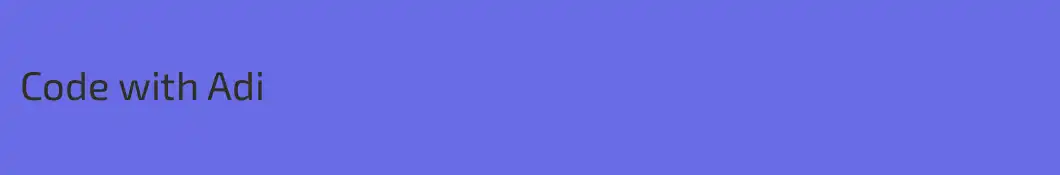 Code with Adi